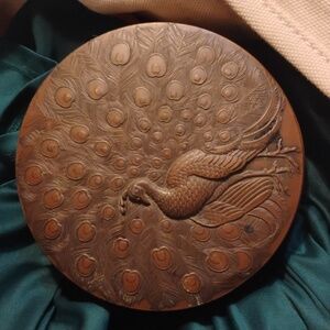 Metal round container vintage